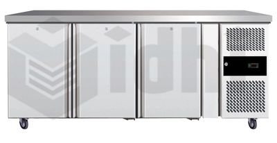 Vidhi stainless steel Under counter Three door refrigerator 400 Ltr with 1 GN pan