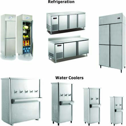 Vidhi three door back bar cooler stainless steel refrigeration