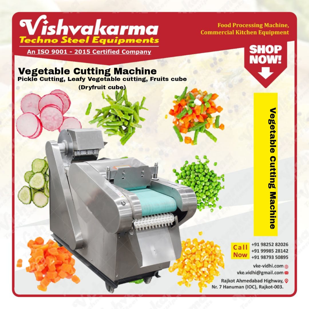 Vegetable Cutter Machine - Commercial Vegetable Chopper Machine  Manufacturer from Rajkot