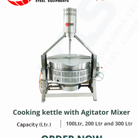Cooking kettle with Agitator Mixer Energy Saving Bulk Cooking
